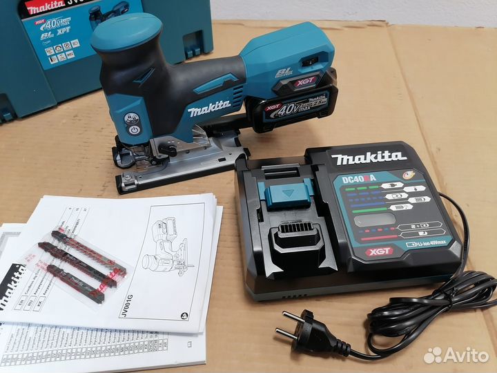 Лобзик Makita XGT JV001GZ (1x2.5Ah, зу, Makpac)