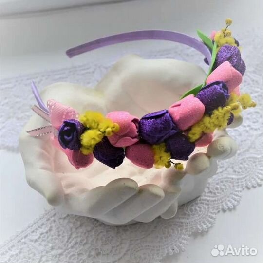 Ободок для волос ручной работы