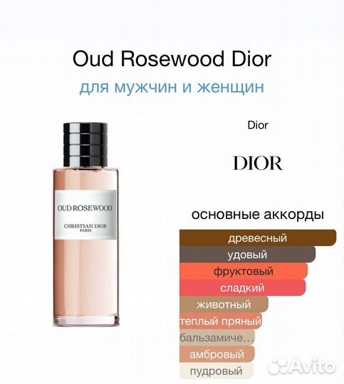 Christian Dior Oud Rosewood оригинал распив