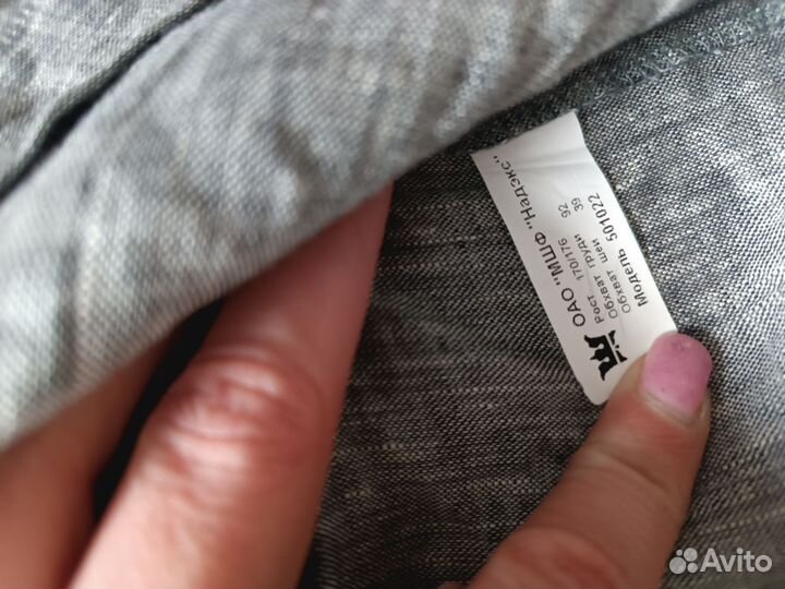 Мужская рубашка лён