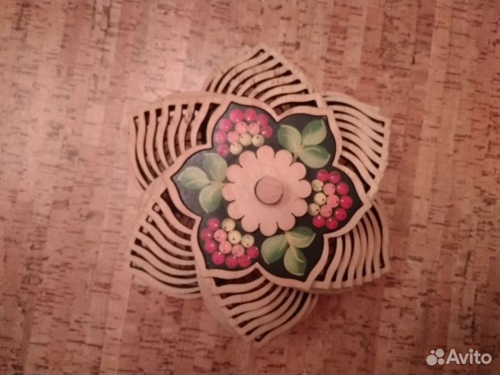 Деревянная вазочка шкатулка СССР