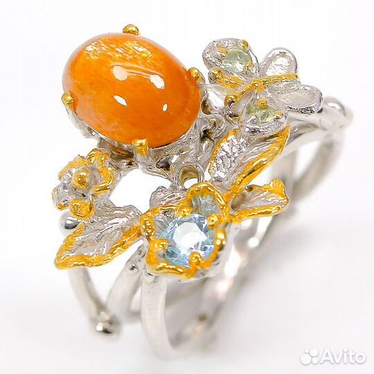 Солнечный камень кольца