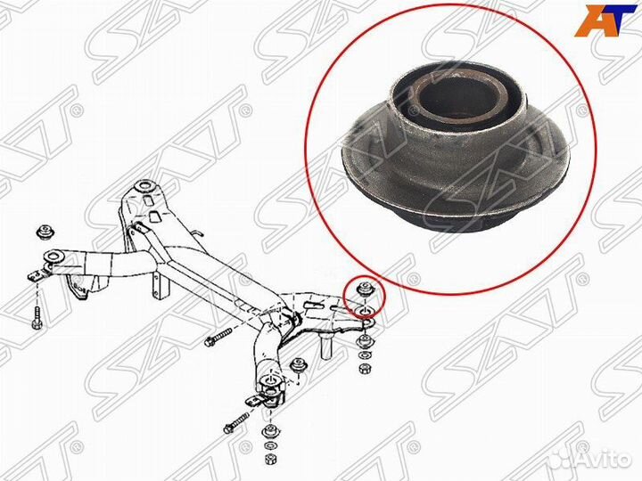 Сайлентблок задней балки mazda 6 02-08 /atenza 02