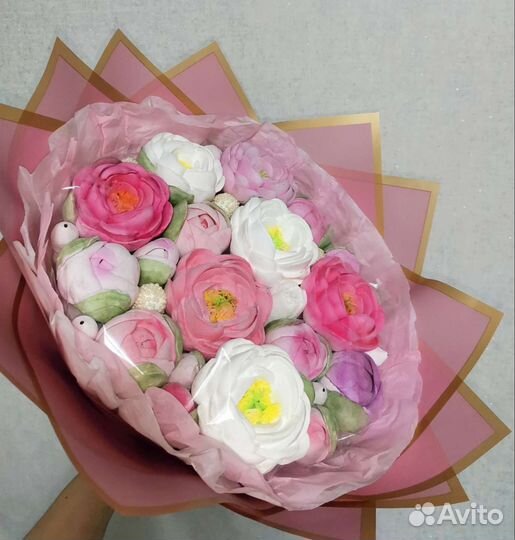 Букет цветов из зефира