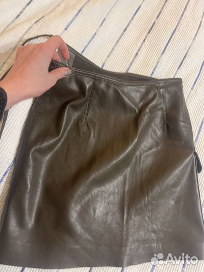 Юбка mini из экокожи lime s