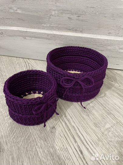 Корзинка вязаная