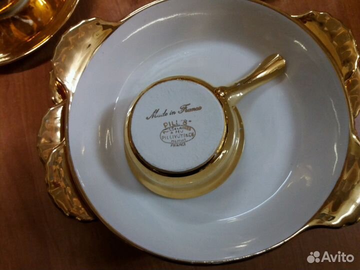 Сервиз французский антикварный золотой Арт Деко