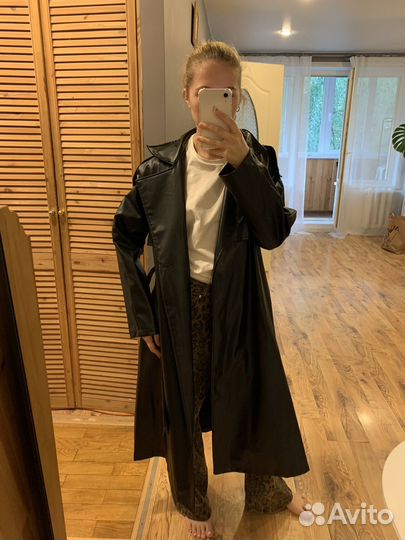 Кожаный тренч