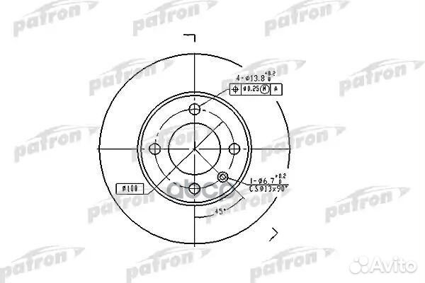 Диск тормозной передн audi: 80 75-78, 80 78-86