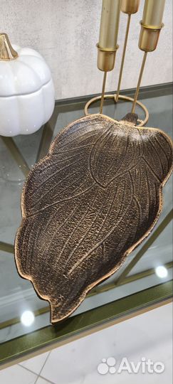 Блюдо лист винтаж