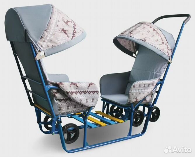 Санки для двойни погодок близнецов+ доставка