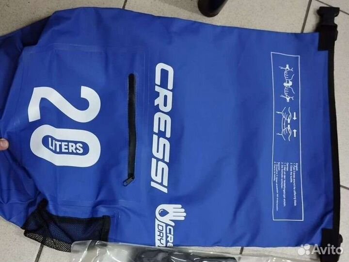 Гермомешок Cressi ZIP BAG 20 литров синий