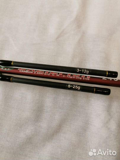 Новые спиннинги с 2мя хлыстами 3:12 и 5:25