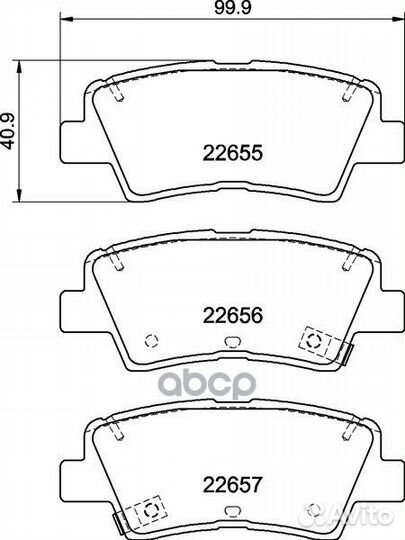 Колодки тормозные дисковые зад NP6151 nissh