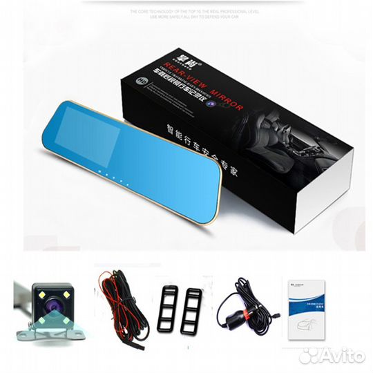 Видеорегистратор зеркало + камера заднего вида