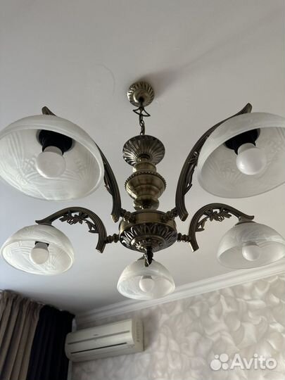 Люстра классическая бронза бу