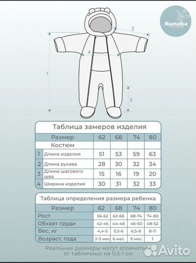 Комбинезон демисезонный 74 Ramelka