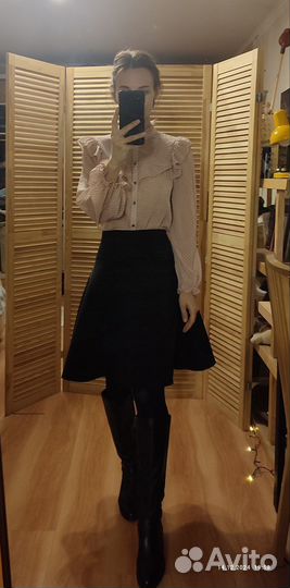 Черная юбка солнцеклеш S