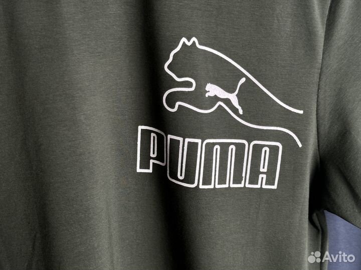 Футболка мужская Puma 46-54 зеленая