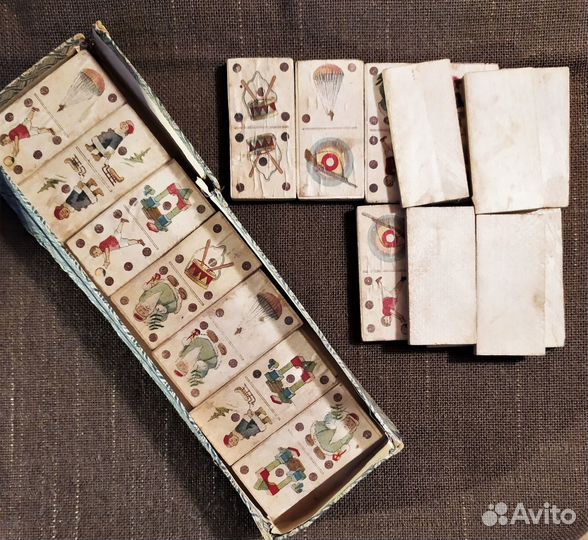 Детское домино с картинками. СССР, 1930-40 гг