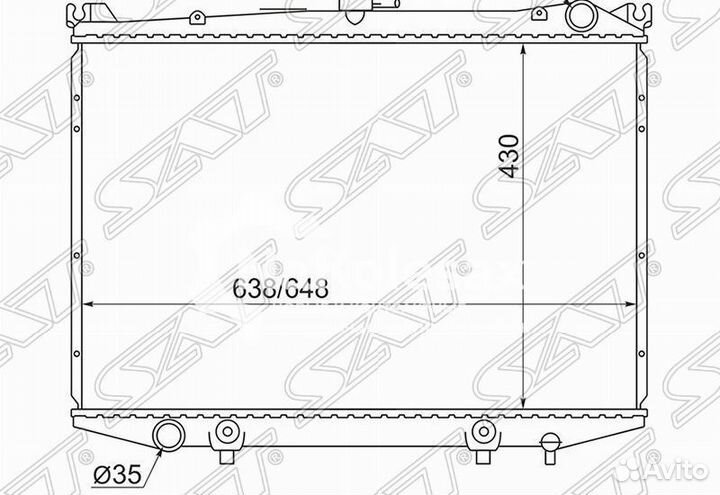 Радиатор nissan terrano 91-95/mistral/datsun/hardb