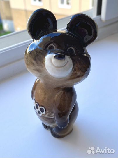 Олимпийский мишка 1980 11 см СССР лфз фарфор