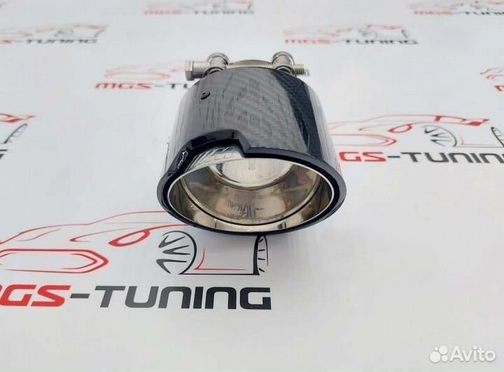 Насадка на выхлоп 102мм карбон BMW M Pro левая