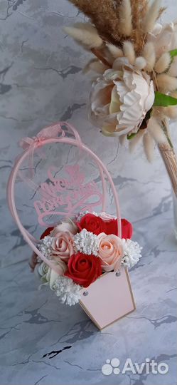 Букет из мыльных роз