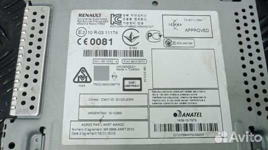 Магнитола renault scenic 3 (SBR15I401)