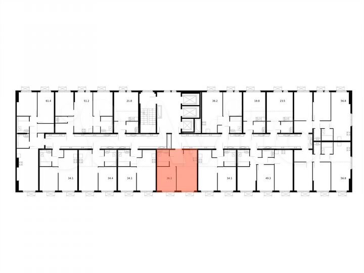 1-к. квартира, 36,2 м², 19/25 эт.