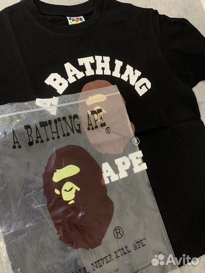 Футболка bape college tee черная