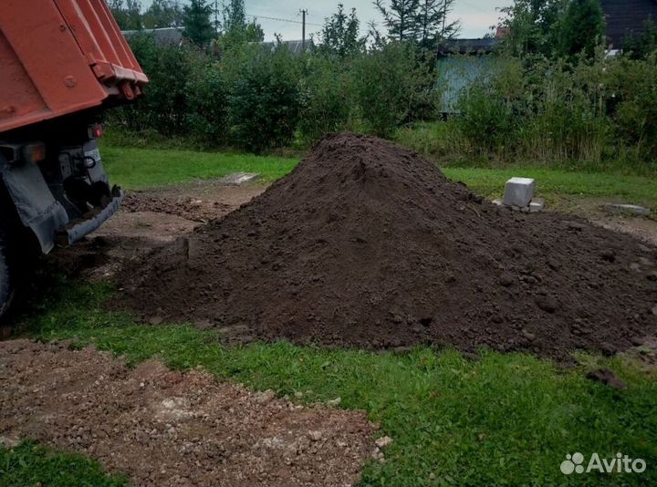 Чернозём. Плодородный грунт. Песок. ст3