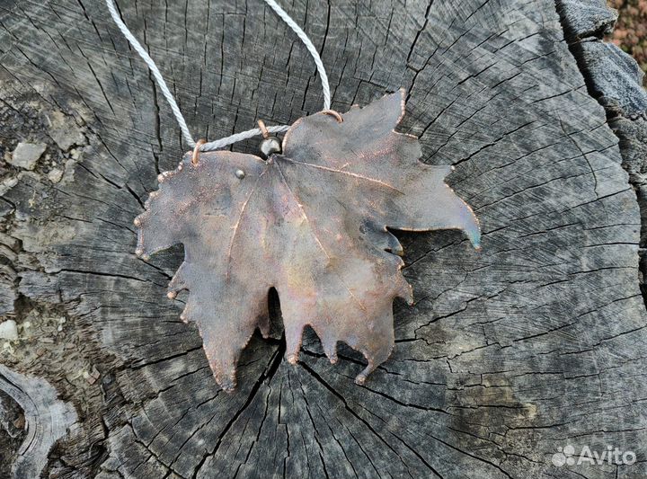 Живые украшения из меди и листьев (гальваника)