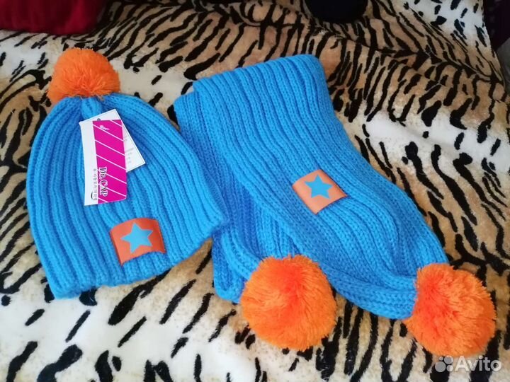 Комплект шапочка и шарфик