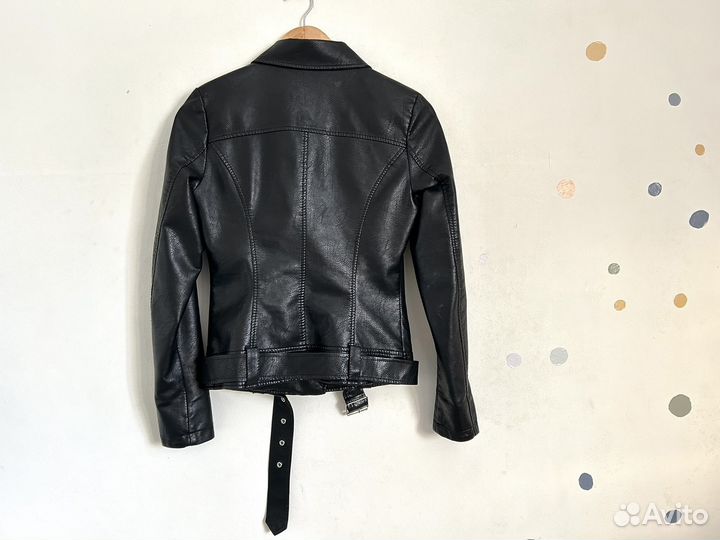 Кожаная куртка женская экокожа xs 40