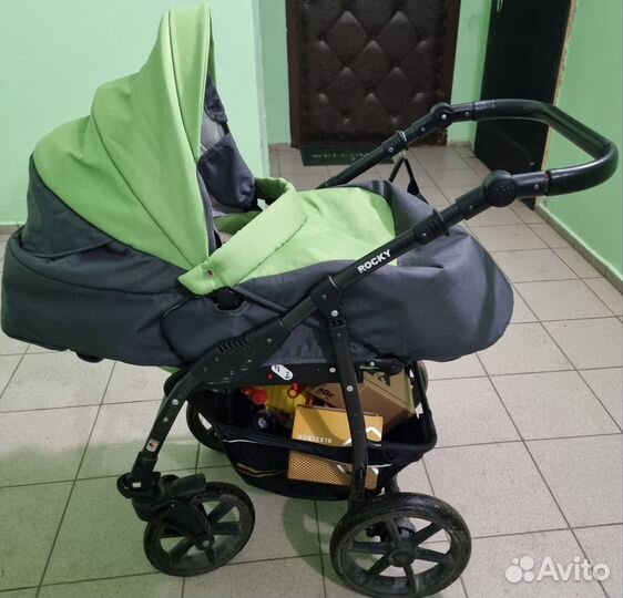 Коляска 2 в 1 babyton rocky люлька + прогулочная