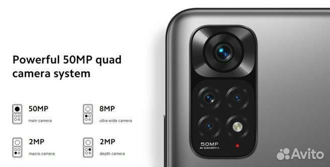 Xiaomi Redmi Note 11 NFC 4/128GB Grey Новый