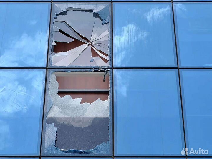 Ремонт окон, стеклопакет триплекс RAL4477