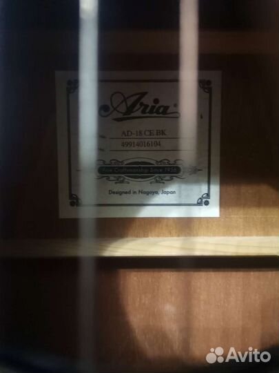 Акустическая гитара Aria ad-18ce bk