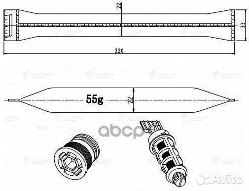 Осушитель кондиционера chevrolet cruze/astra J