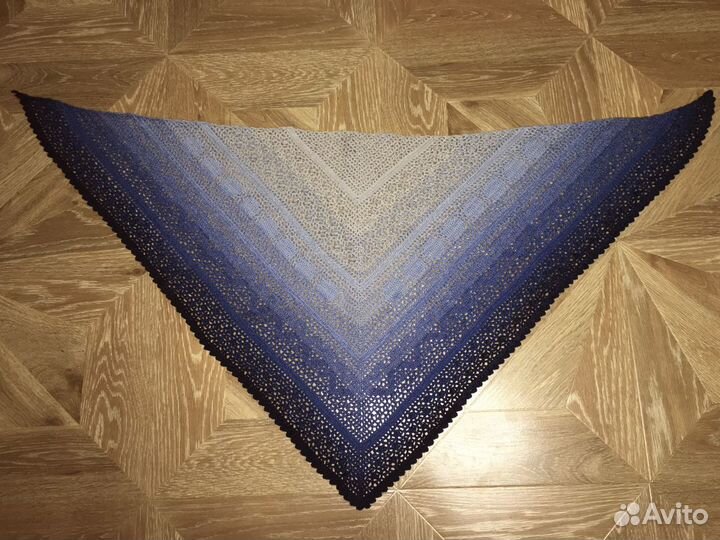 Платок, косынка, шаль вязаная вручную