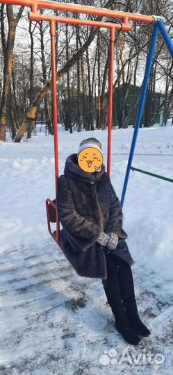 Шуба норковая с капюшоном 46 48