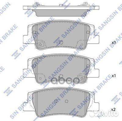 Колодки задние Kia/Sangsin/ SP4335 Sangsin brake
