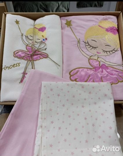 Детское постельное белье + плед, 100 хлопок