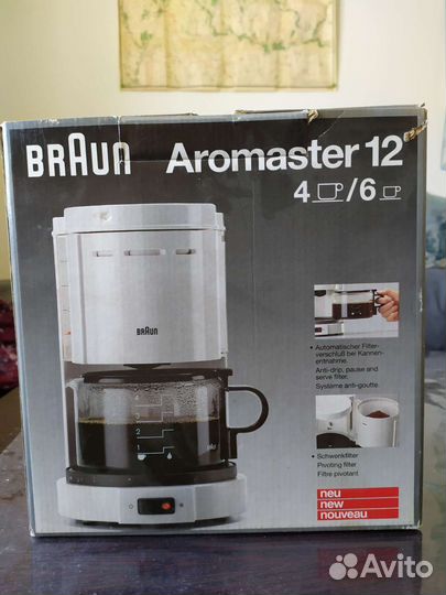 Кофеварка капельная braun aromaster 12