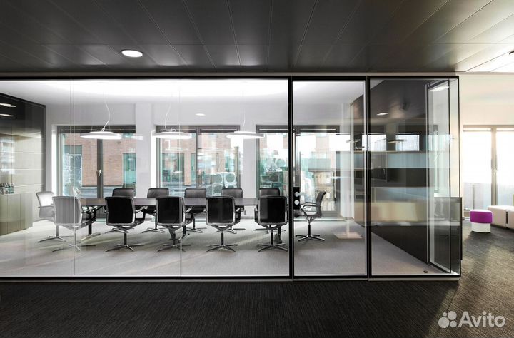 Перегородка в офис стекло