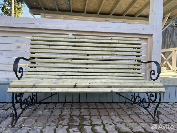 Скамейка лавочка садовая кованная бу