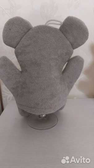 Мягкая игрушка - мочалка -варежка для мытья детей