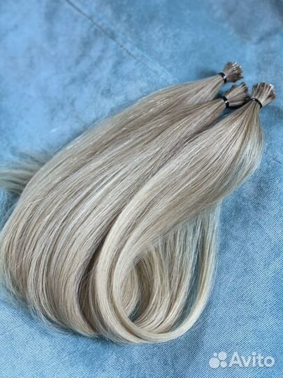 Волосы для наращивания 50 см блонд