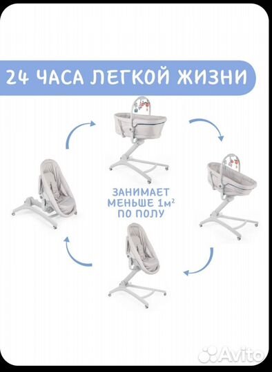 Кроватка колыбель Chicco baby HUG 4 в 1